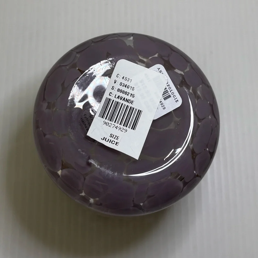 Anthropologie Halloween  Mystic Icon Juice Glass Moon Purple 17 Oz New